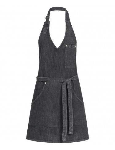 Greiff Latzschürze Denim 70x65cm, Black Denim