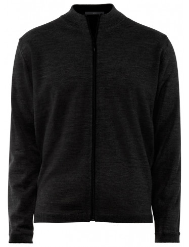 Herren Strickjacke, Schwarz, Regular Fit