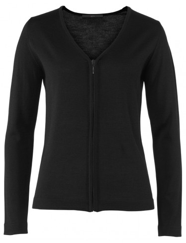 Damen Strickjacke, Schwarz, Regular Fit