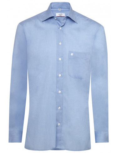 Herren-Hemd Regular Fit, Fil á Fil Bleu, Premium