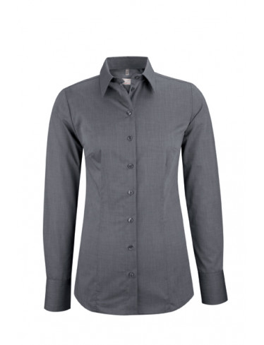 Damen-Bluse Regular Fit, Fil á Fil Anthrazit, Premium
