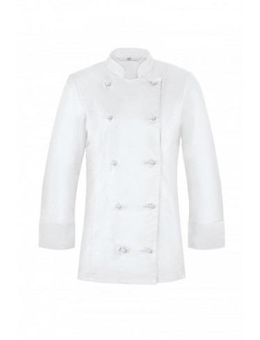 GREIFF Damen-Kochjacke Regular fit, Langarm, Weiß