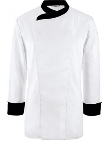 Greiff Herrenkochjacke Regular Fit, Weiß-Schwarz