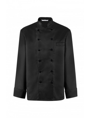 GREIFF Herren-Kochjacke Regular Fit, Langarm, Schwarz