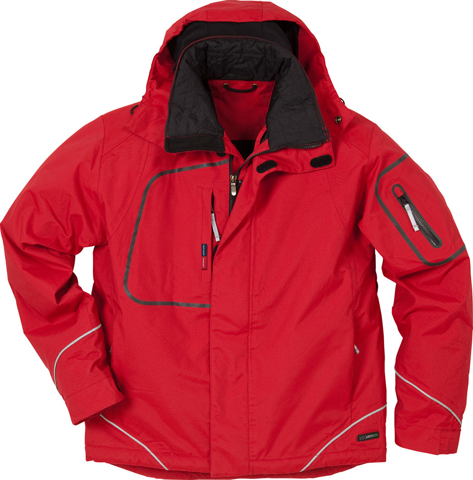 Fristads Kansas Workwear 119626 High Viz Airtech Winter Jacket, Hi-vis Red/ Black - View #8