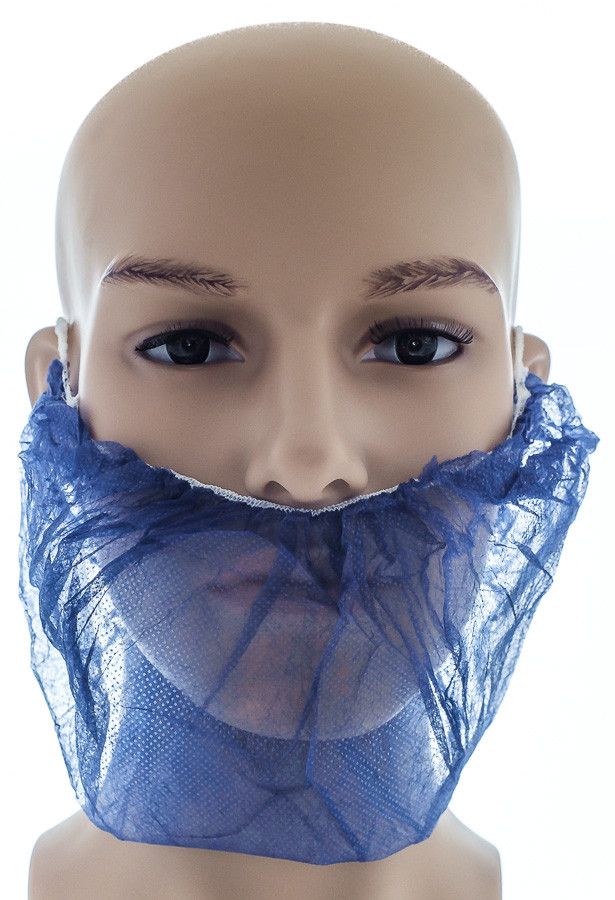 Produktbild von 120 Stück Einweg-Bartschutz Aus Vliesstoff – Atmungsaktiv, Latexfrei – Ideal Für Küche, Lebensmittel-Service & Sanitär – Hygienischer Haarschutz Für Lange Einsätze