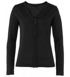 Damen Strickjacke, Schwarz, Regular Fit