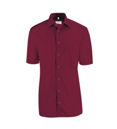 Herren-Hemd Kurzarm Regular Fit, bordeaux