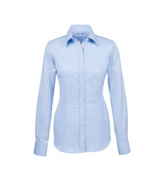 GREIFF Damen Bluse Slim Fit, langarm, bleu