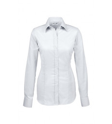 GREIFF Damen Bluse Slim Fit, langarm, weiß