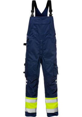 Fristads High VIS Latzhose, Warngelb-Marine
