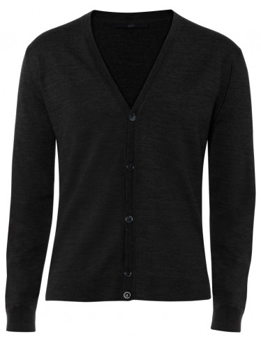 Herren Cardigan, Schwarz, Regular Fit