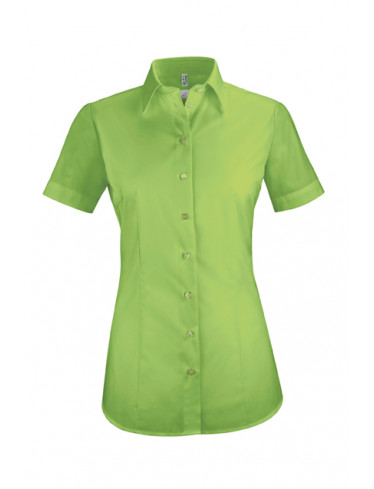 Damen-Bluse Basic Kurzarm Regular Fit, apfelgrün