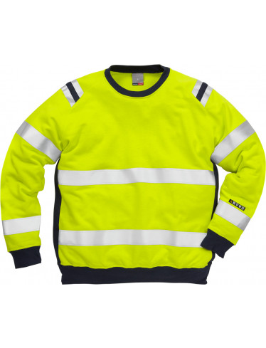 Flamestat Sweatshirt 7076 SFLH, Warngelb-Marine