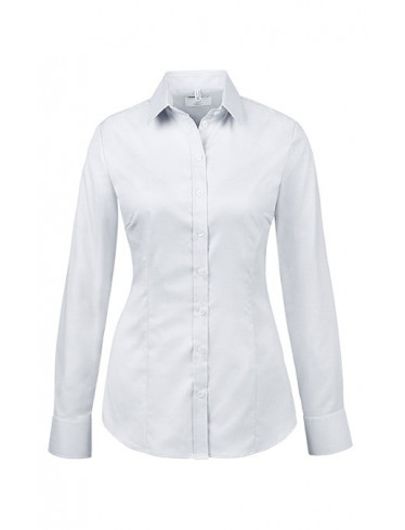 GREIFF Damen Bluse Modern, Regular Fit, langarm, weiß 
