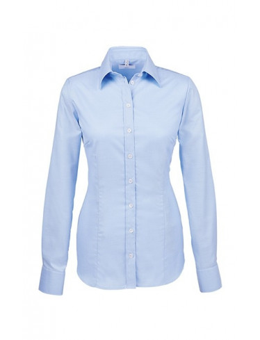 GREIFF Damen Bluse Slim Fit, langarm, bleu