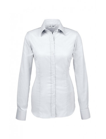 GREIFF Damen Bluse Slim Fit, langarm, weiß