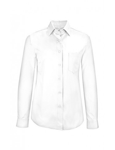 GREIFF Damenbluse Comfort Fit, langarm, weiß