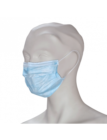 Vlies-Mundschutz 3-lagig blau