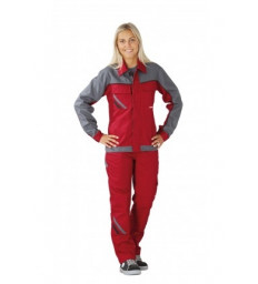 Planam Damen Bundjacke rot/schiefer/schwarz