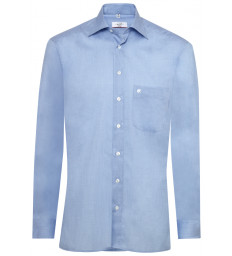 Herren-Hemd Regular Fit, Fil á Fil Bleu, Premium