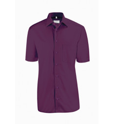 Herren-Hemd Kurzarm Regular Fit, brombeere