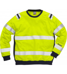 Flamestat Sweatshirt 7076 SFLH, Warngelb-Marine