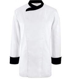 Greiff Herrenkochjacke Regular Fit, Weiß-Schwarz