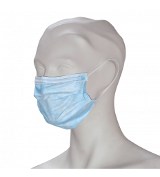 Vlies-Mundschutz 3-lagig blau