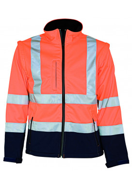 ELKA Softshelljacke, Warnorange-Marine