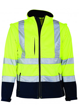 ELKA Softshelljacke, Warngelb-Marine