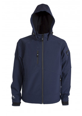 ELKA Softshelljacke mit Kapuze, Marine