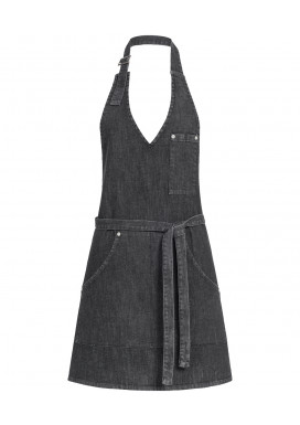 Greiff Latzschürze Denim 70x65cm, Black Denim