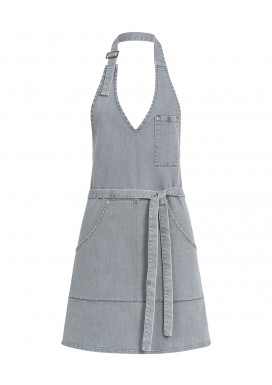 Greiff Latzschürze Denim 70x65cm, Light Grey Denim