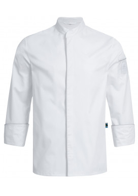 Greiff Herren Kochjacke Paspelierung Weiß