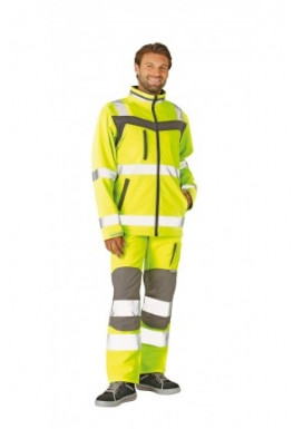 Planam Softshell Jacke gelb/schiefer