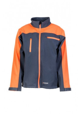 Planam Softshell Jacke grau/orange