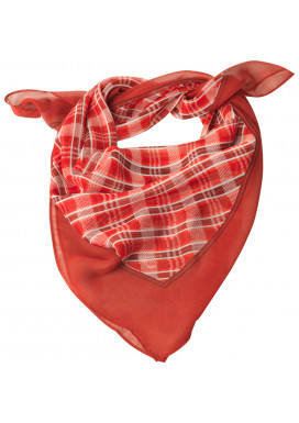 Tuch bedruckt Kariert-Rot