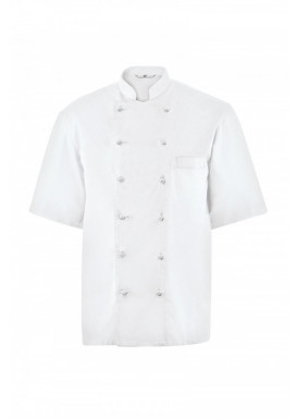 GREIFF Herren-Kochjacke Regular Fit, kurzarm, Weiß