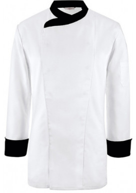 Greiff Herrenkochjacke Regular Fit, Weiß-Schwarz