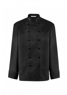 GREIFF Herren-Kochjacke Regular Fit, Langarm, Schwarz