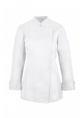 GREIFF Damen-Kochjacke Regular Fit, Langarm, Weiß