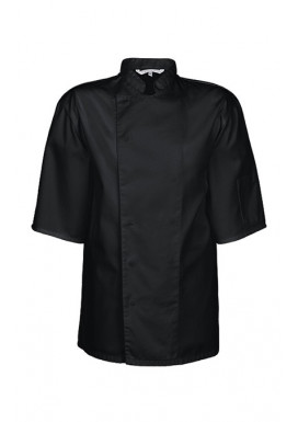 GREIFF Herren Kochjacke Regular Fit, Halbarm, Schwarz